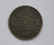 Queen Anne (1702-14) Half Crown, 1707 with Roses and Plumes