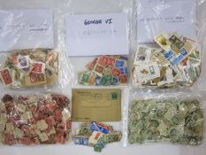 Three boxes of mostly used kiloware including large pocket of King Edward VII used, 1/2d. plus