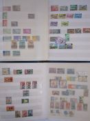 13 albums (including 4 blank) and box of loose stamps and many commercial covers, stamps from all