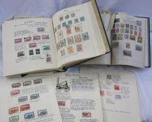 2 boxes with mixed stamps and postal history - including a few modern surcharged cover and damaged