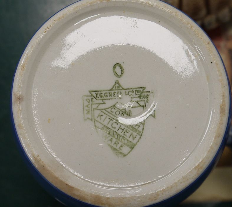 Collection of assorted pottery and porcelain, various marks, including two T.G. Green Cornishware - Image 8 of 10