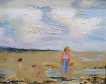 Maney-Macleod  Oil on panel South Tenby, initialled lower left and titled verso, 19cm x 24cm