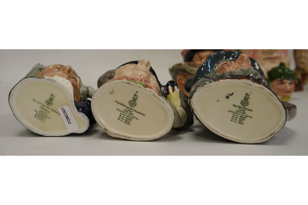 Royal Doulton character jugs to include 'The Walrus & Carpenter' D6600, 'Gone Away' D6531, miniature - Image 2 of 5
