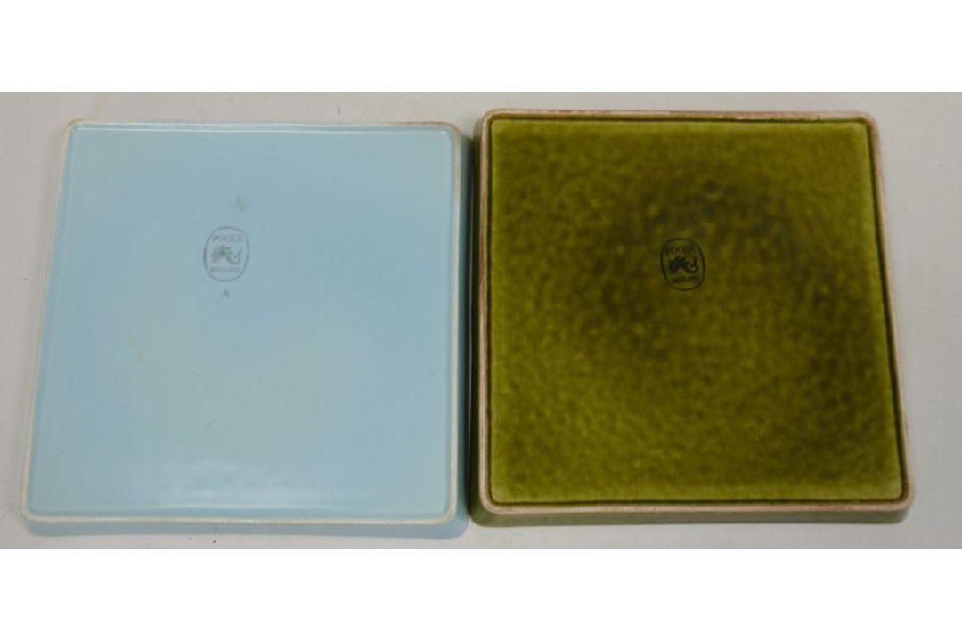 Poole pottery trays, arts and crafts style copper tray and a 19th century faceted glass (5)Condition - Image 2 of 11