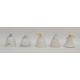 Five Lladro bisque porcelain Christmas bells,  each tied with a little pink ribbon, 1995, 1999, - Image 1 of 3