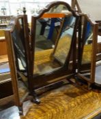 Early 20th century two-fold dressing table mirror