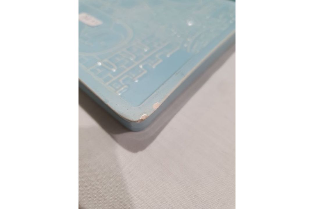 Poole pottery trays, arts and crafts style copper tray and a 19th century faceted glass (5)Condition - Image 9 of 11