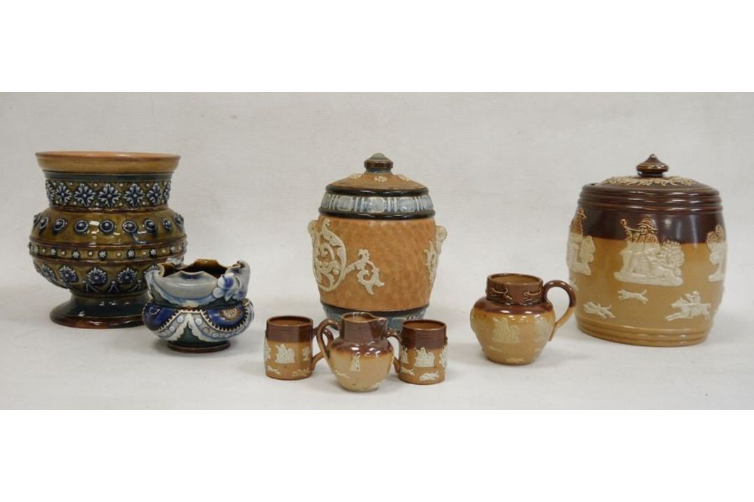 Collection of Doulton Lambeth stoneware, late 19th/early 20th century, impressed marks, comprising - Image 1 of 5