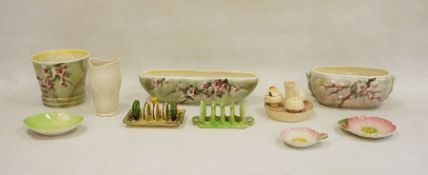 Collection of Sylvac and other pottery, circa 1930 and later, impressed marks, including wo planters