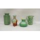 Collection of English Art Deco ceramics, comprising a Bretby pottery turquoise glazed compressed - Image 1 of 5