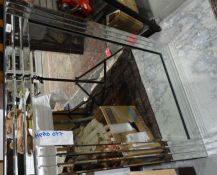 Modern rectangular mirror in frame, 100cm x 70cm