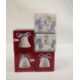Five Lladro bisque porcelain Christmas bells,  each tied with a little pink ribbon, 1995, 1999, - Image 3 of 3