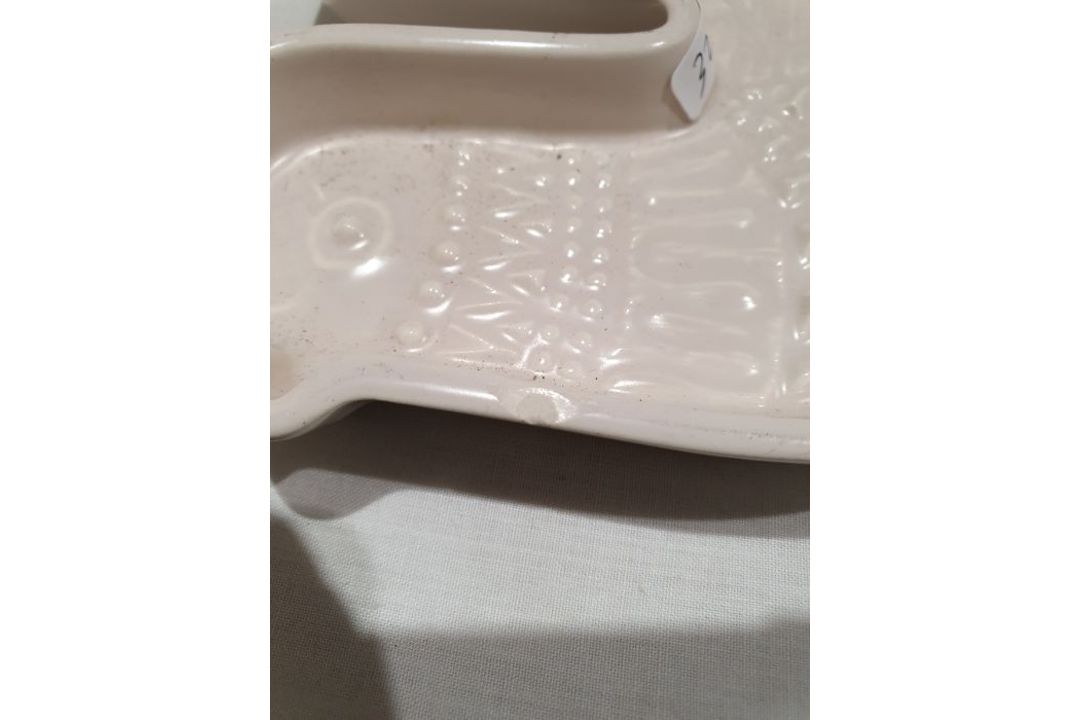 Poole pottery trays, arts and crafts style copper tray and a 19th century faceted glass (5)Condition - Image 7 of 11