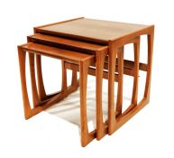 Mid-century modern teak set of three tables
