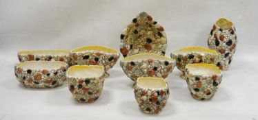 Large collection of Sylvac Pebble pattern vases, dishes, planters and other wares, impressed