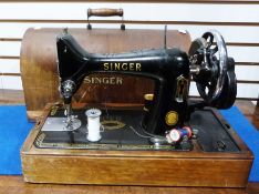 Singer sewing machine with case