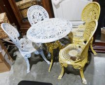 Metal garden table and chairs set