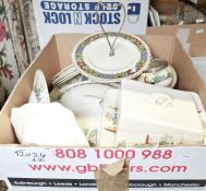 Soho pottery Ambassador ware part dinner service and assorted chinaware (2 boxes)