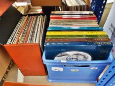 One case and one box of records to include Bing Crosby, Haydn, Strauss, Bach, etc