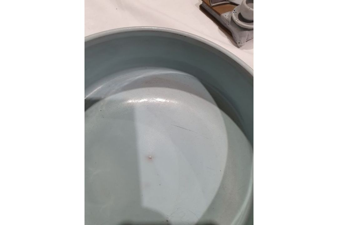 Poole pottery 'Delphis' circular plate, abstract turquoise multi-coloured with red border and - Image 14 of 19
