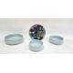 Poole pottery 'Delphis' circular plate, abstract turquoise multi-coloured with red border and - Image 1 of 19