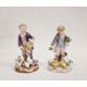 19th century Meissen figure of boy feeding ducks, on gilt scroll decorated circular base, 12cm - Image 1 of 14