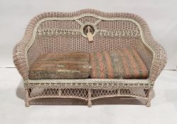 Modern wicker two-seater sofa