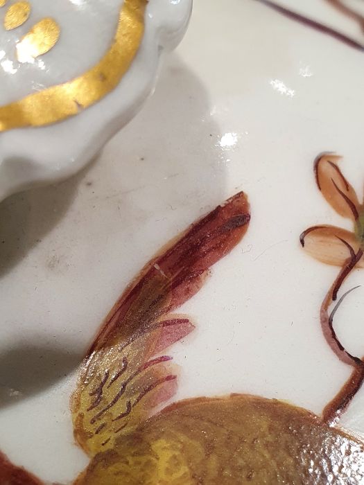 19th century continental tureen, oval with fluted gilt finial, the ogee cover with osier border, the - Image 5 of 18