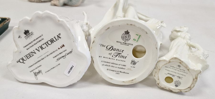 Coalport 'Queen Victoria' limited edition figure, five Royal Worcester figures 'First Steps', 'Sweet - Image 4 of 18