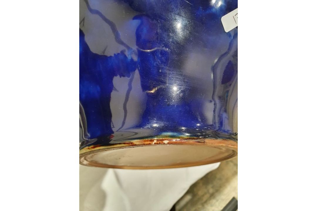 Royal Doulton stoneware jardiniere, shouldered and slightly tapering body, foliate branch - Image 9 of 10