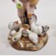 19th century Meissen figure of boy feeding ducks, on gilt scroll decorated circular base, 12cm - Image 2 of 14
