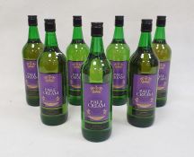 Seven bottles of Sainsbury's Pale Cream fortified wine 1 litre (7)