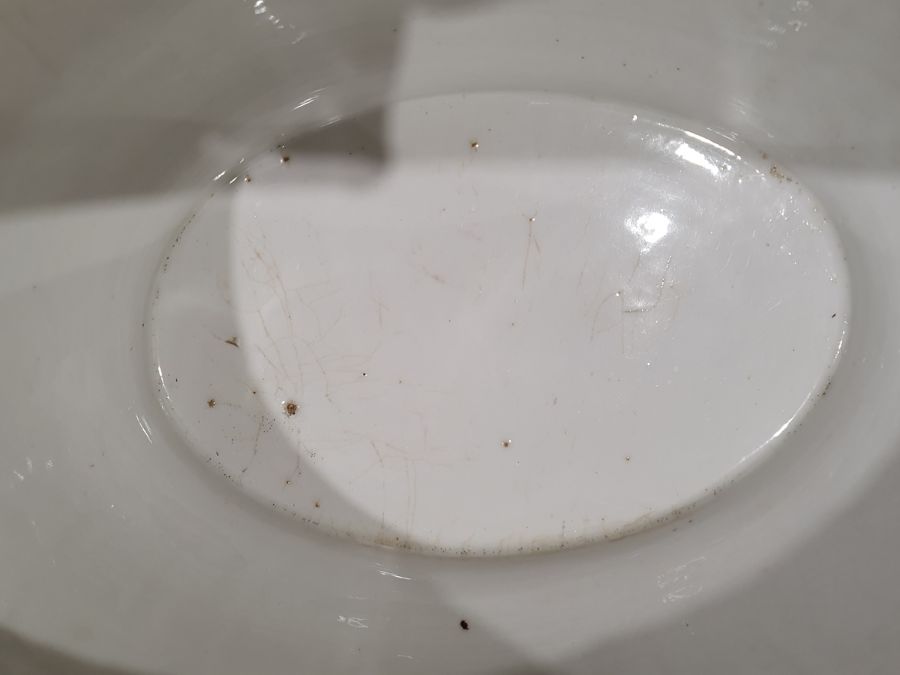 19th century continental tureen, oval with fluted gilt finial, the ogee cover with osier border, the - Image 11 of 18