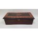Cylinder musical box with painted decoration to the lid, opening to reveal mechanism, apparently - Image 1 of 2