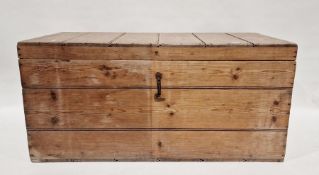 20th century pine trunk of rectangular form, width 89.5cm x height 42cm Condition ReportHeight