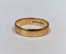 9ct gold wedding ring, 1.7g approx.