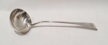 George IV silver ladle, Hanover pattern handle, London 1820, possibly Richard Paulden, 7.2ozt