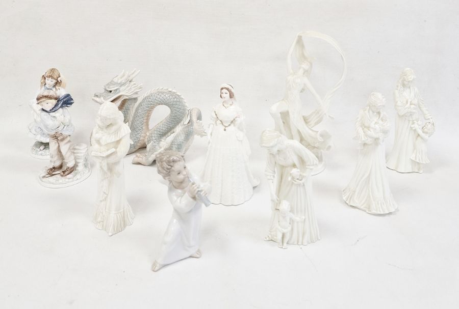 Coalport 'Queen Victoria' limited edition figure, five Royal Worcester figures 'First Steps', 'Sweet