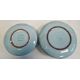 Poole pottery 'Delphis' circular plate, abstract turquoise multi-coloured with red border and - Image 2 of 19