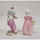 19th century Meissen porcelain figure of classical maiden with basket of flowers, 13cm high and - Image 2 of 14