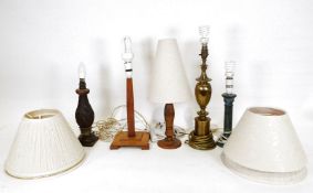 Five various table lamps (5)