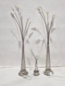 Two floor-standing lights and matching table light (3)