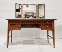 20th century mahogany chest of four short and one long drawer by Maple, with stringing, similar