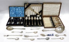 Electroplated flatware, etc (1 box)