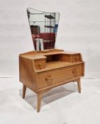 Mid century modern G-Plan oak chest of four drawers and matching dressing table by Ernest Gomme (2)