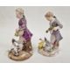 19th century Meissen figure of boy feeding ducks, on gilt scroll decorated circular base, 12cm - Image 4 of 14
