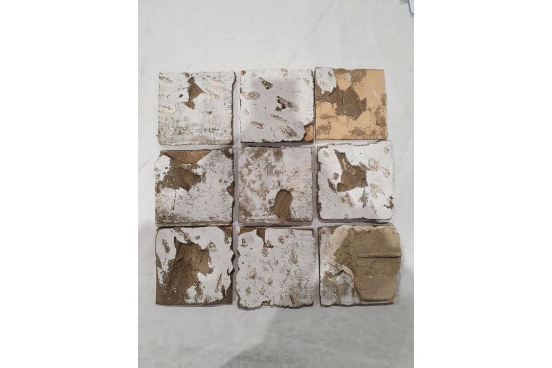 14 blue and white delft tiles, each of two figures, within circle to include wrestling and - Image 2 of 5