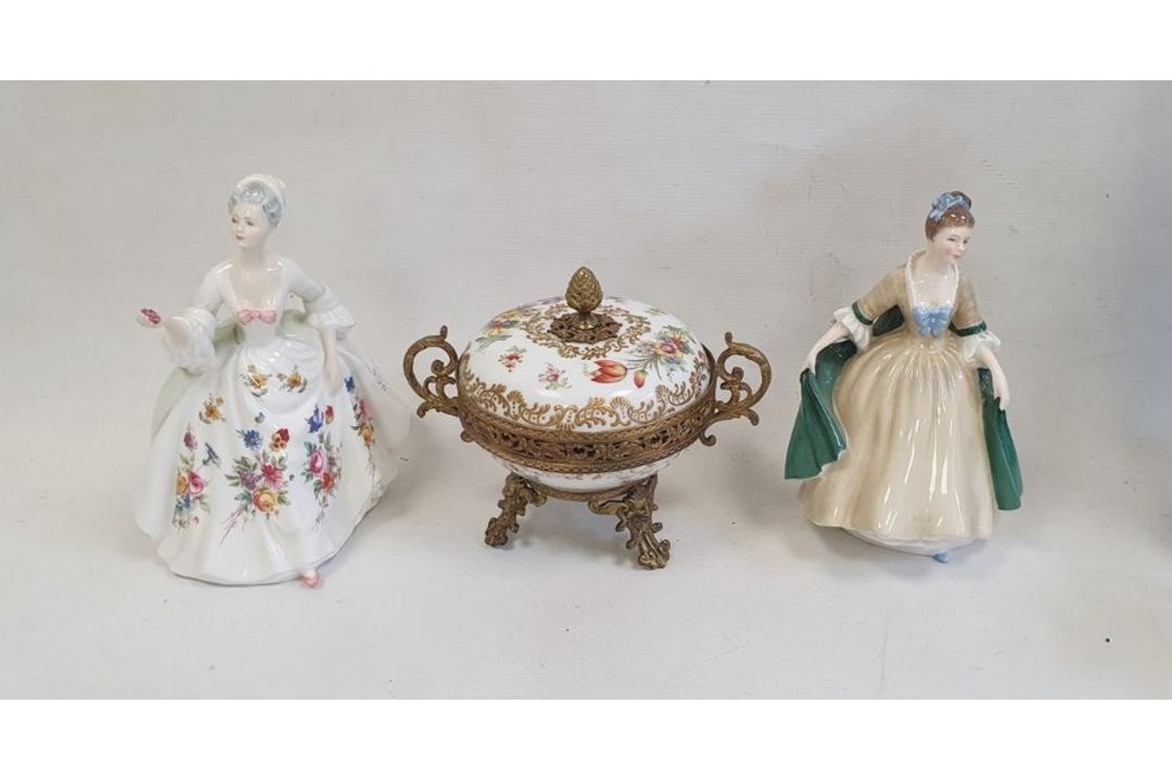 Royal Doulton figure HN2468 Diana, modelled by Peggy Davies, Royal Doulton HN2264 Elegance, and a