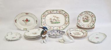 Quantity of Wedgwood pottery plates, quantity of Copeland Spode pottery dinnerware, a continental
