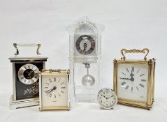 Modern carriage clock, a further carriage clock, etc (5)